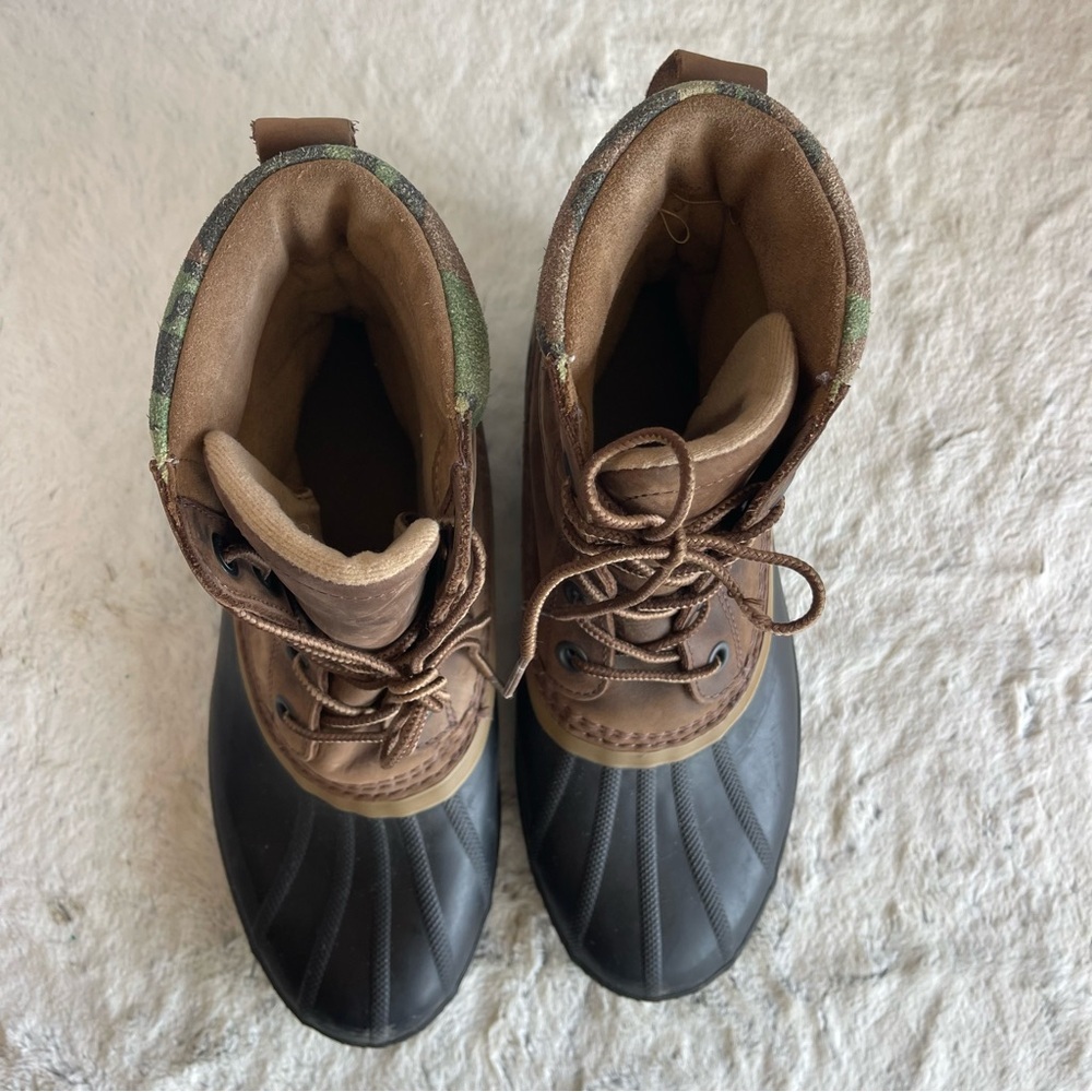 J. Crew X Sorel Cheyanne Tobacco Men's Boots Size 10.5 - Picture 8 of 9